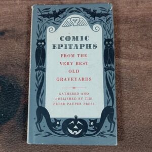 Peter Pauper Press Comic Epitaphs From Old Graveyards Halloween Book